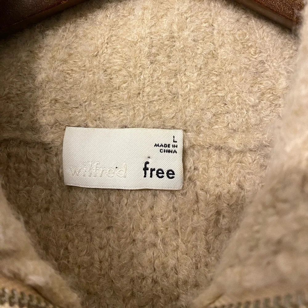 Aritzia Wilfred Free Gwyneth Sweater Alpaca Italian Marino Wool Warm Size Large - Picture 7 of 11